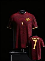 Portugal Ronaldo No 7 Football Jersey Men T Shirt Women Tee Boys Top Children Parent Child Quick dry short sleeves kids Tshirt 130 brown
