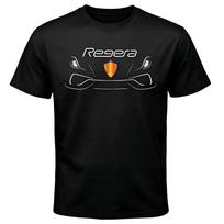 Koenigsegg Regera Supercar Line Art Graphic T-Shirt M juoda