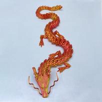 60cm 3D Printing Dragon Toy Chinese Dragon Joint Rotated Colorful Handicrafts Desktop Ornaments Decoration Gift Toys 60CM