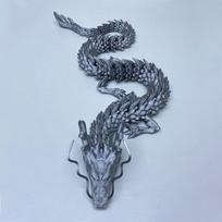 60cm 3D Printing Dragon Toy Chinese Dragon Joint Rotated Colorful Handicrafts Desktop Ornaments Decoration Gift Toys 60CM