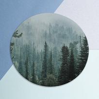 Mousepad Forest Deep Green Square Mouse Pad Desk Decoration Mousepad Fog Mouse Pad Office Decor Round Mouse Pad Office Supplies