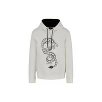 EMPORIO ARMANI Double jersey Hooded Sweatshirt With Dragon Embroidery EM000004AF10013-0003 M white