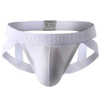 Vyriškos kelnaitės Seksualūs medvilniniai apatiniai Jockstraps Tanga 3XL balta