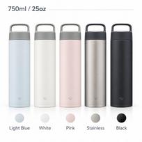 ZOJIRUSHI Stainless Carry Tumbler Vacuum Insulated Bottle with Handle 600ml / 750ml 750ml White (WA)