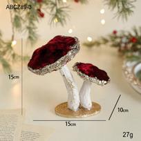 Red Glitter Mushroom Pumpkin Foam Christmas Ornament