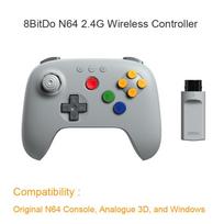 8BitDo N64 2.4G Wireless Gaming Controller Gamepad with Aadapter for Original N64 Console, Analogue 3D, and Windows