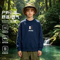 JEEP Kids Casual Long-Sleeve Pullover Sweatshirt 140cm gray