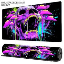 Colorful Neon Zombie Skull Mouse Pad XXL Large Anti-Slip Rubber Esport Gaming MousePad Thick Seam Edge Office Gamer Long DeskMat 1000x500x2mm