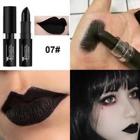 12 Colors Matte Nude Clay Lipstick Vampire Makeup Punk Black Lip Gloss Dark Paint Stick Durable Waterproof Lasting Cosmetics white