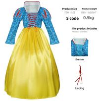 Snow White Cosplay Costume For Women Halloween Stage Performance With Uniform Fabric For Anime Fans Snow White,L yellow