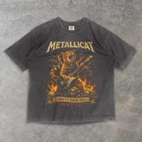 Metallicat Born to Raise Hell T-shirt, Heavy Metal Shirt, Cat Guitar Tee M gray