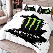 Monster Energy 3Pcs Bedding Set Duvet Cover With Two Pillowcases For Bedroom Home Decoration 140cmx210cm