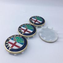 4 vnt. 60 MM 10 kontaktų GTAM Automobilio emblemos Ratų centrinės dalies dangteliai Stebulės dangtelio lipdukai Alfa Romeo Giulia Giulietta Mito Stelvio GT Automobilio patobulinimui 4pcs 60mm 10pin auksas