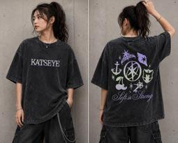 KATSEYE Shirt, Mineral Wash Tee, KATSEYE Beautiful Chaos Tee, KATSEYE Merch, Soft Is Strong Shirt, Oversized Graphic Tee S gray