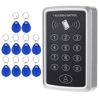 125KHz Single Door Proximity RFID Card Access Control System Keypad Include 10pcs ID Keyfobs gray