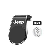 Metalinis automobilio telefono laikiklis Magnetinis laikiklis Jeep Renegade Wrangler JK JL Grand Cherokee Compass Patriot Automobilio interjero aksesuarai juoda