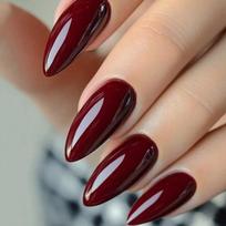 ARTAUG 24PCS Press On Nails Short Square Wine Red Full Cover Fake Nail Set Summer Nails Tipsy Christmas Mother's Day Glisten dramblio kaulas