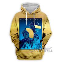Daft Punk  Roko  3D spausdinti  Su gobtuvu megztiniai Hoodies Harajuku Hoodie megztiniai HIP HOP viršutiniai drabužiai moterims/vyrams 6XL beige