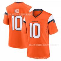 NFL Football Jersey Denver Broncos 10 Bo Nix Vintage Orange Retro Sports Men L white