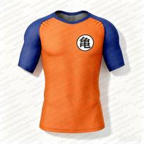 CMTX2026 Boy Anime Goku Dragon Ball Pattern Cosplay Men's T-shirt Casual Breathable Slim Fit Children's Clothing Summer Outdoor Set 160 blue