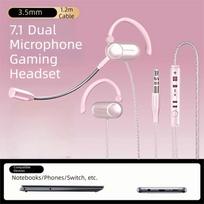 Open Ear Wired Headphones Ear-hook Dual Microphone Wired Earbuds Detachable Microphone Noise Reduction Wired Headset Music