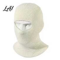 Stretchy Knit Tactical Mask Winter Knitted Balaclava Unisex Face Hat Warm Windproof Neck Gaiter Ski Cap Warmer for Skiing Motorcycle Riding Cycling balta