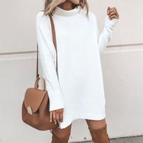 Ultra-soft Women Warm Knitted Long Sleeve Dress Perfect For Autumn And Winter L balta