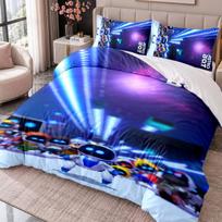 Astro Bot 3Pcs Bedding Set Duvet Cover With Two Pillowcases For Bedroom Home Decoration 140cmx210cm