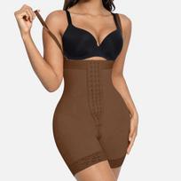 Zippered Body Shaping Suit with Hook Closure, Slimming Fit, Hip Lift, and Butt Sculpting Pants Large ruda