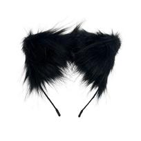 Dirbtinė Gothic Lankelis Plaukuotas Lolita Ausys Galvos Apdangalas Katės Ausys Lankelis Karnavalas juoda