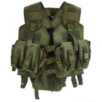Tactical Equipment Armor Vest Tactical Hunting Airsoft Camouflage Vest with Water Bag Sport Vest One Size žalia
