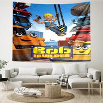 Bob-the-Builder Print Tapestry, Backdrop, Easy Setup, Ideal for Bedroom, Office & Living Room, with Aesthetic Wall Hanging Decor. 180cmx230cm