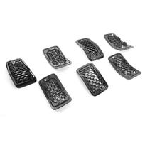Upgrated Grill Inserts Front Grille Inserts Bright Black Honeycomb Mesh Cover Accessories Replacement for Jeep Cherokee