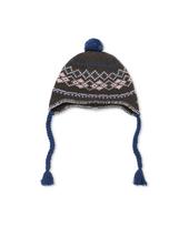 SUNLOVETOUR Alpine Tassel Beanie Dark Brown OS black
