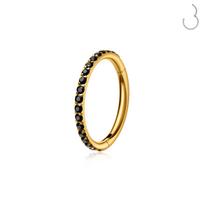 Kaishee ASTM F136 implantinės klasės titano nosies žiedas su vyriuku Clicker lankelis kūno papuošalams auskarams De Titanio Piercing Titan Ring 1.2x10mm