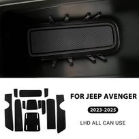 For Jeep Avenger 2023-2026 Automatic Silicone Anti-slip Slot Pad Car Door Groove Mat Waterproof Dust-proof Accessories Black LHD / for Jeep Avenger