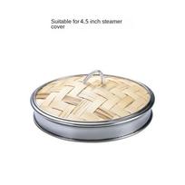 Basket Kitchen Gadget Woven Bamboo Chinese Steam Cooker Food Steamer Steamer Basket Bamboo Steamer 3.5-cover beige