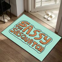 Sassy the Sasquatch A rug suitable for office chair areas living rooms and computer desks perfect for home offices and an ideal holiday gift 40cmx60cm gray