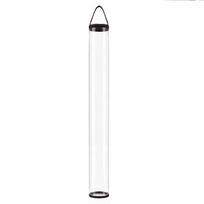 With Carrying Handle Transparent Tube Bag Clear Zipper Storage Bag  Round Storage Tube juoda