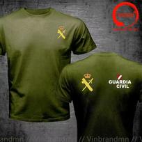 Spain Guardia Civil Espanola Emblem T Shirt Unisex Fashion Trendy Casual Clothing Stylish Tops Tee Shirt Leisure Tshirt L brown