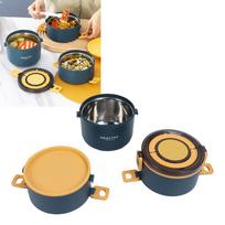 2200ml Insulated Lunch Box 304 Stainless Steel Food Jar Portable Lunch Container  Cold Food Storage