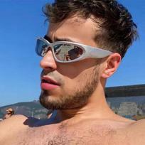 Xiaomi New Y2k Sunglasses For Men And Women Sports Cycling Glasses Uv400 brown