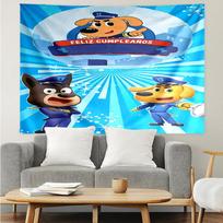 Sheriff-Labrador Print Tapestry, Backdrop, Easy Setup, Ideal for Bedroom, Office & Living Room, with Aesthetic Wall Hanging Decor. 100cmx150cm