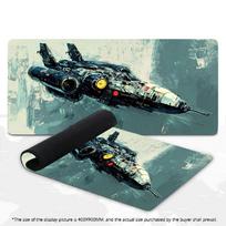 Large Size Desk Mat Overlock Mouse Pad Xxl Keyboard Desk Mat Sci-Fi Cyberpunk Spaceship Gaming Mouse Pad Computer Accessories 800x400x2mm