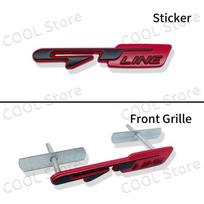 GT line Car Emblem Metal Side Fender Trunk Badge For Kia K3 K5 K9 Forte Ceed Cerato For Peugeot Car Front Hood Grille Decoration Stickers