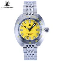 Tactical Frog Diver Watches Mens SUB 300 Sapphire 20ATM Water Resistance C3 Luminous Stainless NH35 Automatic Mechanical Watch yellow
