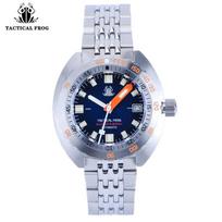 Tactical Frog Diver Watches Mens SUB 300 Sapphire 20ATM Water Resistance C3 Luminous Stainless NH35 Automatic Mechanical Watch white