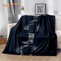 jojo's Bizarre Adventure Anime Soft Plush Blanket,Flannel Blanket Throw Blanket for Living Room Bedroom Bed Sofa Picnic Cover 3D 75X95CM gray