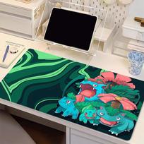 Mouse Pad PPokemon Bulbasaur Game Rubber Mini Pc Keyboard Pad Laptop Computer Speed Desk Mat Computer Gaming Lockedge Mousepad 30x80x0.2cm green