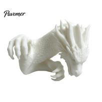 PC Setup Decorations 3D Printed Dragon Monitor Decor, Decorative Ornament for Gaming Desk Desktop Collectible Gift Setup, Creative Screen Edge S